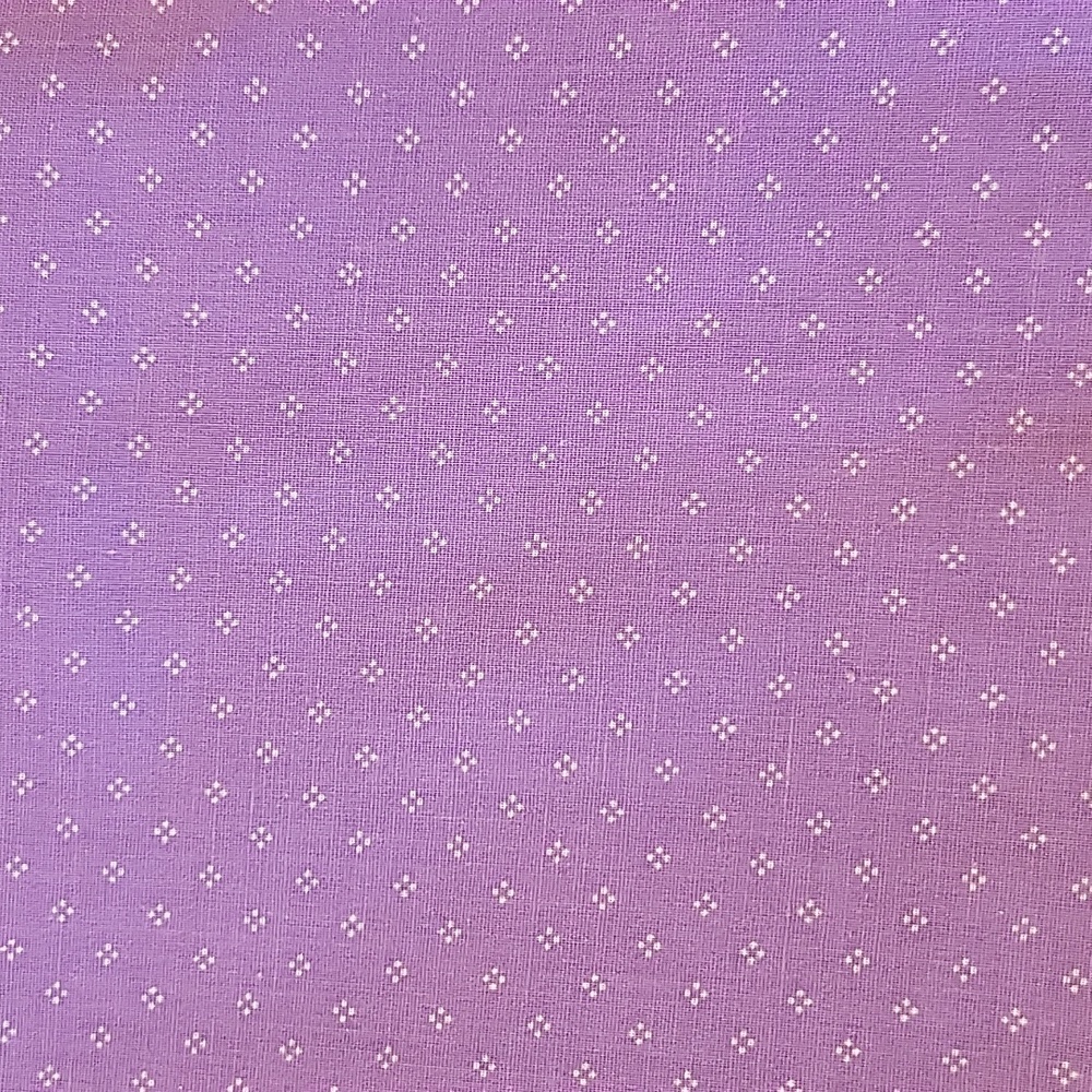 Light Purple with Small White Dots Floral Cotton Quilt Fabric 2 yds